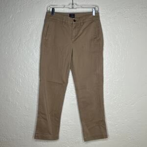 J. Crew Women's High-Rise Girlfriend Chino Pants Camel Khaki Size 4P